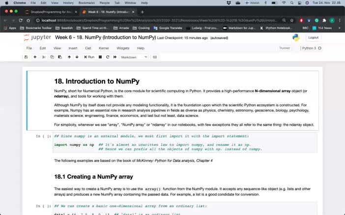 18. NumPy (Introduction to NumPy)